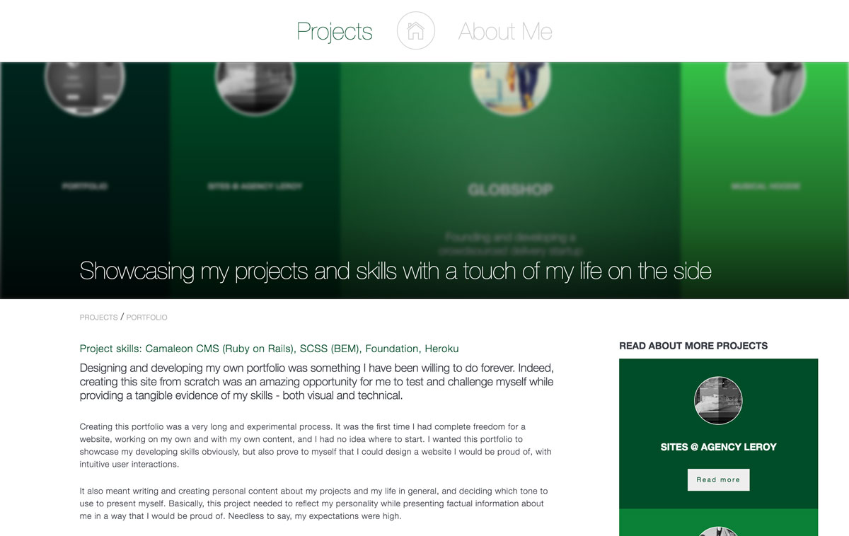 Portfolio single project